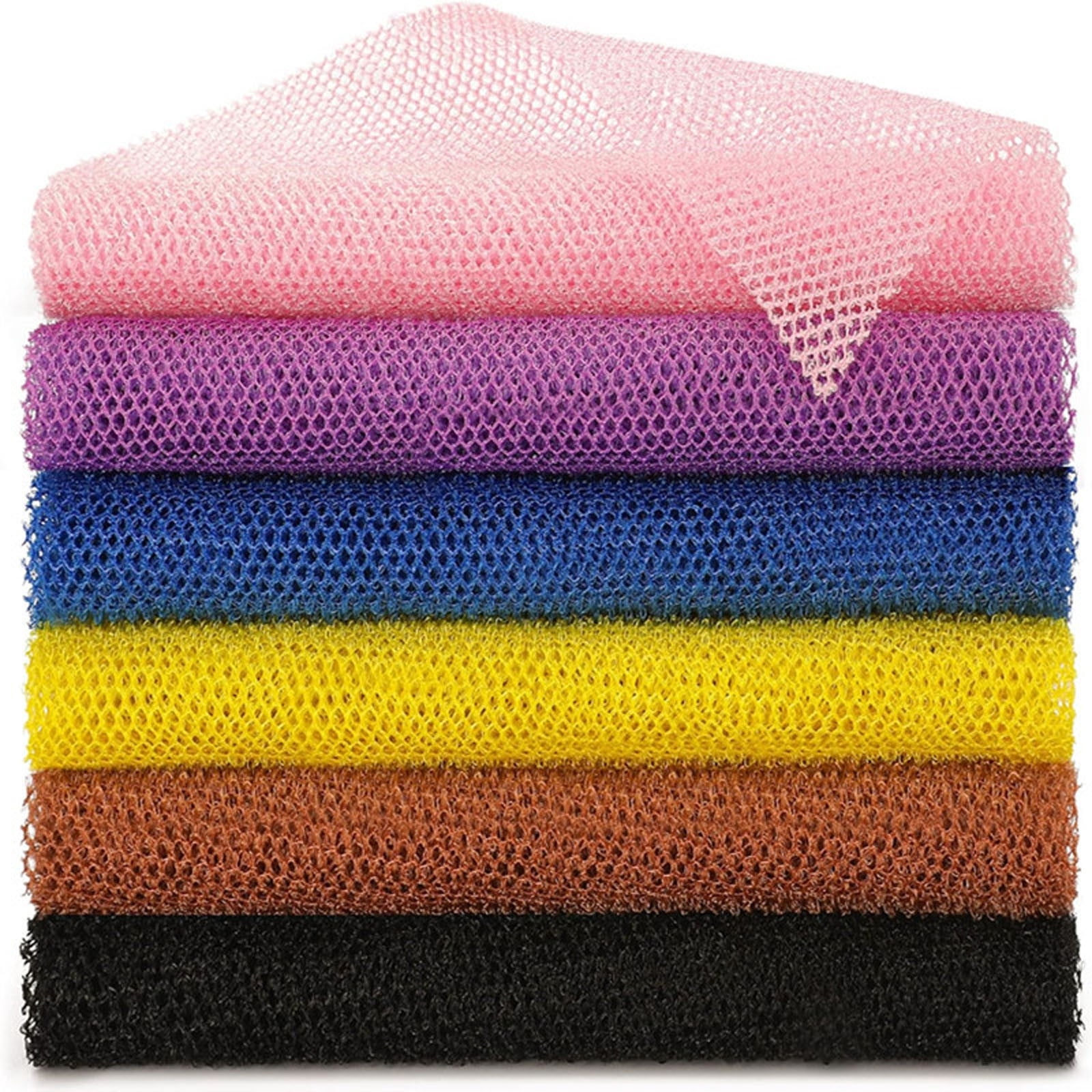 Exfoliation Rag PONPRNGY 1 Piece Net Bath Sponge African Exfoliating Scrubbing Long Net ...