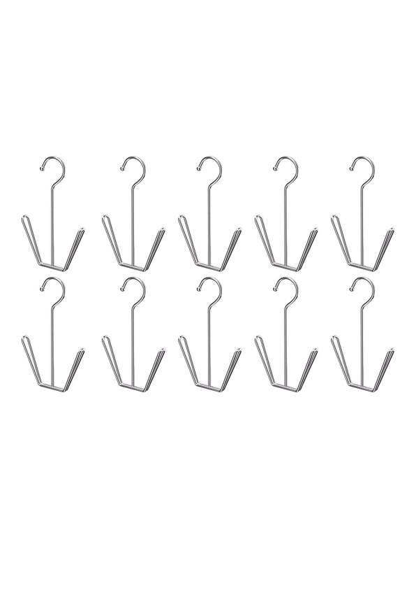 10 Pack Shoes Hanger Shoes Drying Rack Stainless Steel Shoe Display Hook Space Saver Storage Organizer for Hanging Wet Shoes Flip Flops Sandals Sneakers Boots Gloves Garage Closet