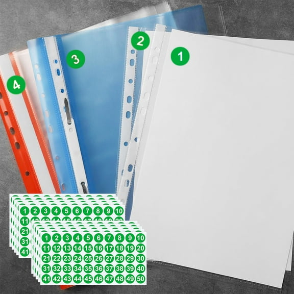 PONPRNGY 10 Sheets Number Stickers 5 Sets of 1-50 Vinyl Number Sticker Waterproof Labels for Sorting Organizing Storage Boxes Lockers Indoor & Outdoor office&School Supplies