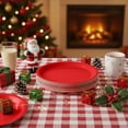 thumbnail image 1 of PONPRNGY 10Pcs Paper Plates, Red Heavy Duty Party Plates, Round 9 Inches Disposable Paper Dinner Plates, Everyday Use Plates Set for Daily Meals Wedding Christmas Picnic Supplies, 1 of 6