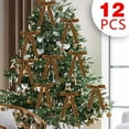 thumbnail image 1 of PONPRNGY 12pc Velvet Christmas Tree Bow Decoration Wreath Bow Decoration, 1 of 6