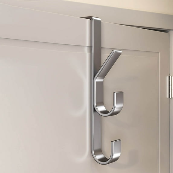 PONPRNGY 1Pc 3 Layers Over the Door Hook Organizer Rack Hanger Backpack Handbag Door Metal Hook