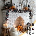 thumbnail image 1 of PONPRNGY 1Pc 69" Artificial Black Rose Vine for Halloween Decor, Hanging Black Silk Flower Garland for Outdoor Home Wall Decorations, 1 of 6