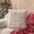 thumbnail image 1 of PONPRNGY 1Pc Christmas Tree Decorative Throw Pillow Covers Soft Faux Fur Fuzzy Cute Couch Cushion Case with Snowflake Glitter Pillowcase for Home Decor Sofa Bed Living Room 15×15 Inch, 1 of 6