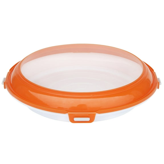 PONPRNGY 1Pc Food Preservation Trays, Food Storage Container with Lid, Vacuum Food Storage Trays, Stackable Food Fresh Storage Tray, Reusable Food Preserving Tray for Picnic Travel