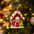 thumbnail image 1 of PONPRNGY 1Pc Gingerbread House Ornaments for Tree, Acrylic Gingerbread Christmas Decor with Rope, Xmas Hanging Ornaments for Tree Holiday Party New Year Home Decorations, 1 of 7