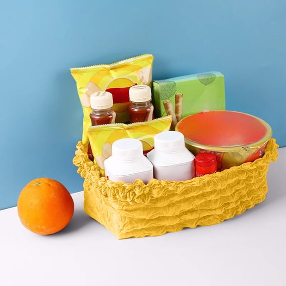 PONPRNGY 1Pc Magic Stretch Bags, Portable Foldable Handheld Pleated Reusable Grocery Bags