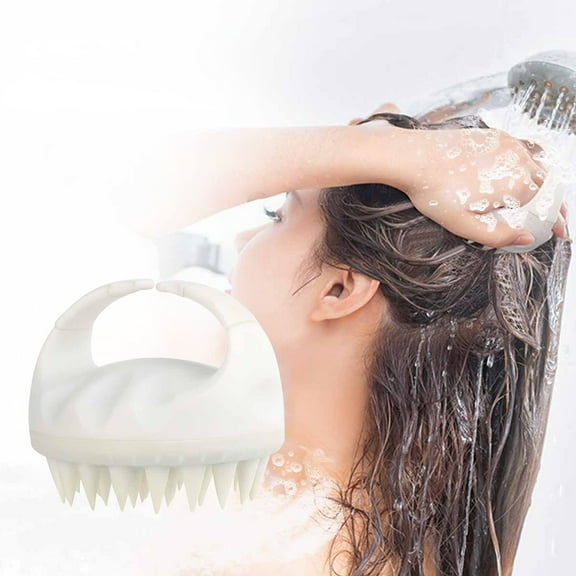 PONPRNGY 1Pc Scalp Massager Hair Growth with Soft Silicone Bristles to Remove Dandruff and Relieve Itching, Shampoo Brush for Hair Care & Relax Scalp, Scalp Scrubber for Wet Dry Hair