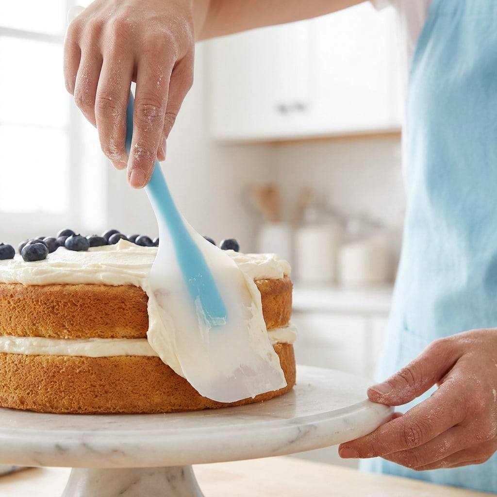 PONPRNGY 1Pc Silicone Baking Spatulas, Butter Cake Cream Batter Baking ...