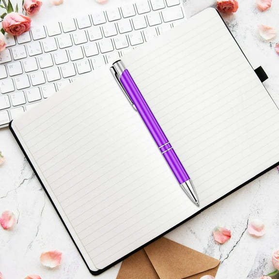 PONPRNGY 1Pc Slim Stainless Steel Retractable Ballpoint Pens, Nice Gift for Business office Students Teachers Wedding Christmas