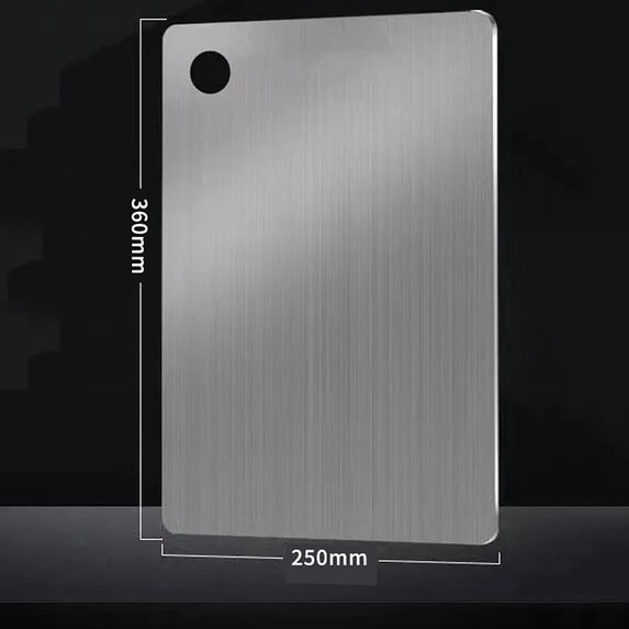 PONPRNGY 1Pc Titanium Cutting Boards, Stainless Steel Cutting Board for kitchen work Double-Sided Food Grade Chopping Board, Titanium Chopping Board for Meat, Fruit, Vegetables