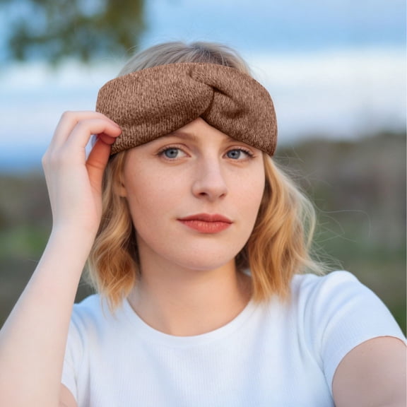 PONPRNGY 1Pc Wide Headband for Winter, Knit Winter Headbands Chunky Ear Warmers Thick Head Wrap for Women Girls Winter Gifts