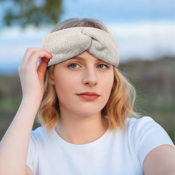 PONPRNGY 1Pc Wide Headband for Winter, Knit Winter Headbands Chunky Ear Warmers Thick Head Wrap for Women Girls Winter Gifts