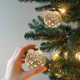 thumbnail image 1 of PONPRNGY 2Pcs Glass Christmas Ball Ornaments Christmas Tree Relief Ornament Set Large Hanging Balls for Xmas Wedding Holiday Wreath Home Decorations, 1 of 6
