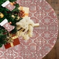 thumbnail image 1 of PONPRNGY 35 Inch Large Christmas Tree Skirt Xmas Soft Cover Mat Decor Snowflake Collar Farmhouse Tree Skirt for Holiday Ornaments Party Home Indoor Decorations, 1 of 6