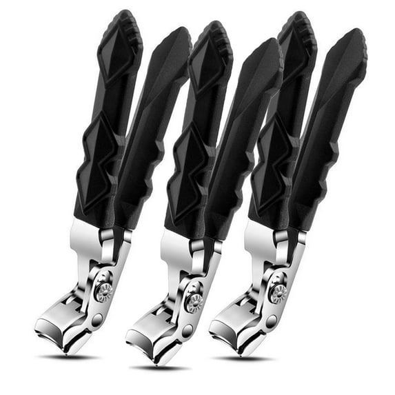 PONPRNGY 3Pcs Nail Clippers for Seniors, Wide Jaw Fingernail Clippers for Thick Nail, Professional Nail Clippers for Men, Women