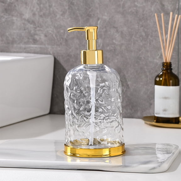 PONPRNGY 450ml Clear Plastic Soap Dispenser with Pump, Refillable Liquid Hand Soap Dispenser for Bathroom, Premium Kitchen Soap Dispenser