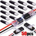 thumbnail image 1 of PONPRNGY 50Pcs Interchangeable LED Connector with No-Solder No-Strip Interchangeable Connect Terminal, 1 of 9