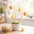 thumbnail image 1 of PONPRNGY 6Pcs Easter Hanging Eggs, Multicolored Plastic Easter Egg Hanging Ornaments, Decorative Hand Painted Ball DIY Crafts Tree Ornaments for Decoration, 1 of 7