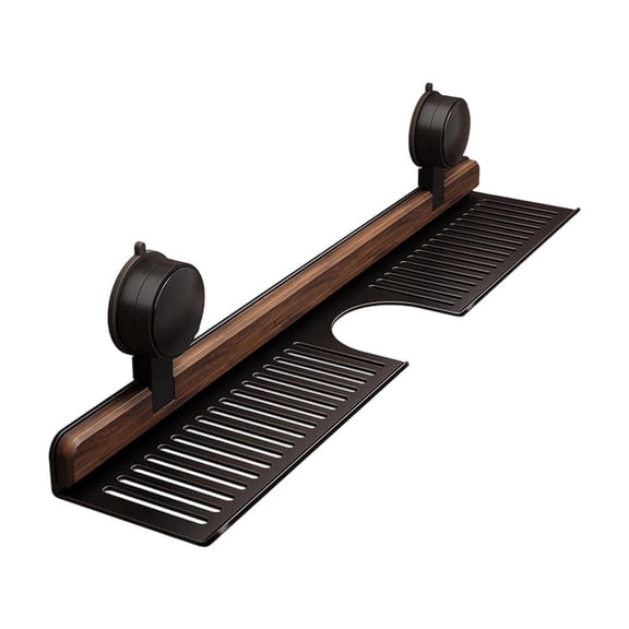 PONPRNGY Bathroom Sink Suction Cup Organizer No-Hole Suction Rack for Washbasin