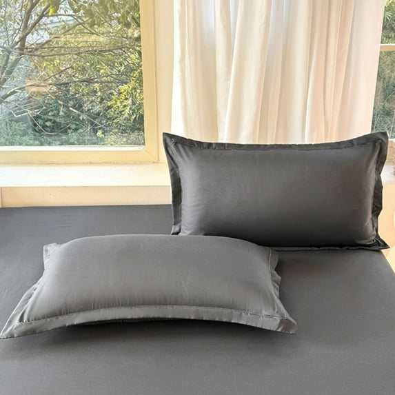 PONPRNGY Brushed Microfiber Queen Pillow Shams Set of 2, Super Soft and Cozy, Wrinkle, Fade, Stain Resistant Cotton Pillowcases, 19x29 Inches