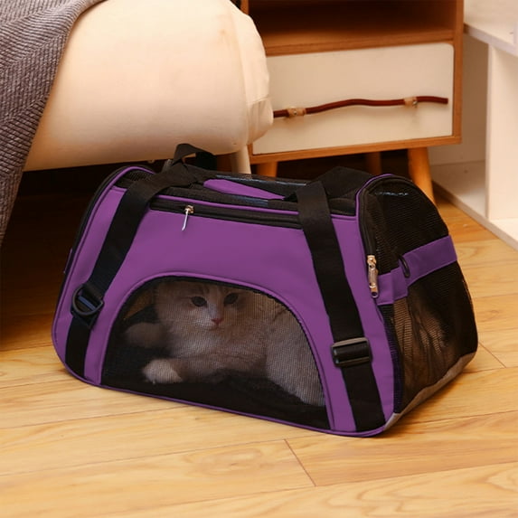 PONPRNGY Cat Carriers, Carriers, Pet Carriers, Soft-Sided Bag fors & Small s, Foldable, Breathable Mesh, Privacy Cover, Washable & Lightweight