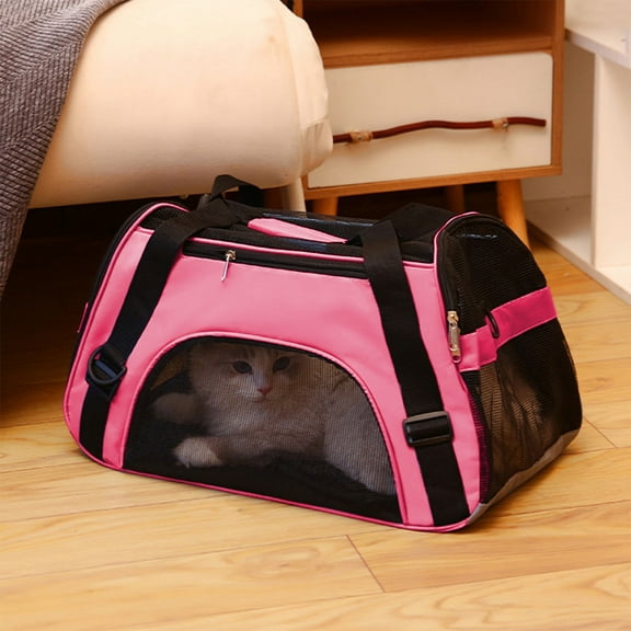 PONPRNGY Cat Carriers, Carriers, Pet Carriers, Soft-Sided Bag fors & Small s, Foldable, Breathable Mesh, Privacy Cover, Washable & Lightweight