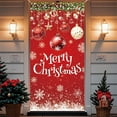 thumbnail image 1 of PONPRNGY Christmas Door Cover Doors Decorations Christmas Ball Door Cover Front Doors Decorations for Xmas New Year Holiday House Porch Sign Supplies 35 × 70 Inches, 1 of 6