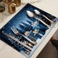 thumbnail image 1 of PONPRNGY Christmas Placemats Set of 4, Christmas Merry Placemats, Winter Festival Kitchen Dining Table Mats, Linen Fabric, Winter Holiday Decoration 12 x 18 Inch, 1 of 8