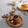thumbnail image 1 of PONPRNGY Christmas Reindeer Wood Serving Platters Wooden Trays Side Dish Serving Trays Tabletop Serving Platters, Christmas Table Decorations Supplies, 1 of 7