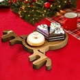 thumbnail image 1 of PONPRNGY Christmas Wood Serving Tray Christmas Deer Shaped Wooden Platter Rustic Farmhouse Food Dish Plate Table Serving Platter for Christmas Charcuterie Cheese Food Fruit, 1 of 5