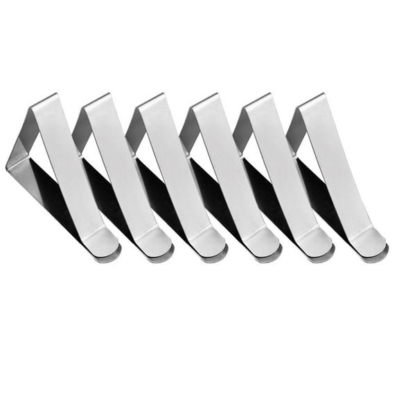 PONPRNGY 6PCS Stainless Steel Tablecloth Tables Cover Clips Clamps Party Tool
