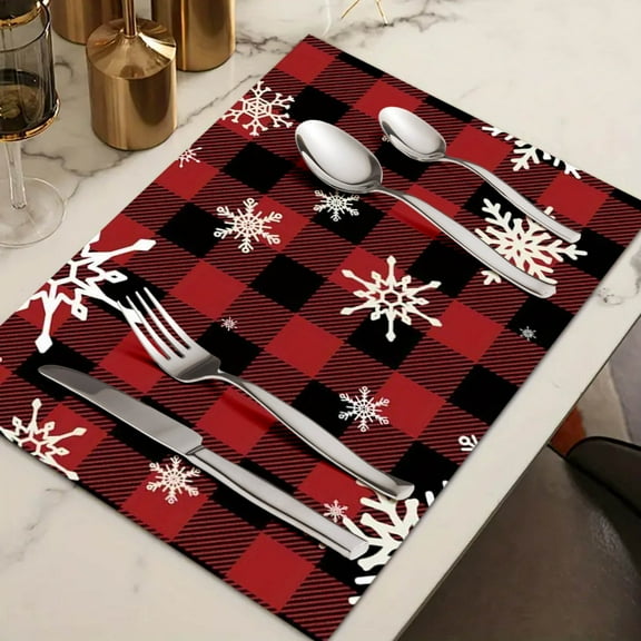 PONPRNGY Clearance Under $2.00 Christmas Placemat Table Mat Christmas Home Living Room Decoration Placemat
