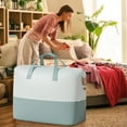 thumbnail image 1 of PONPRNGY Comforter Storage Bag, Blanket Storage Organizer Compression Bags, Large Capacity Space Saving Self Compression Organize for Bedding, Pillow, Duvet, Sheet Storage with Zipper, 1 of 5
