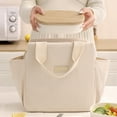 thumbnail image 1 of PONPRNGY Corduroy Lunch Bag for Women Men Cute Lunch Tote Bags Reusable Insulated Lunch Box Large Capacity Reusable Insulated Cooler for Work Picnic or Travel, 1 of 6
