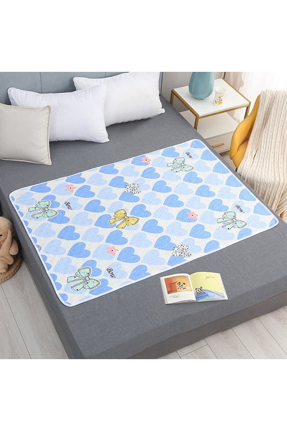 Cotton Incontinence Bed Pads, 39" x 59" Mattress Protector Waterproof Pads for Toddlers Kids Adults Pets Pee Pads and Machine Washable Absorbency