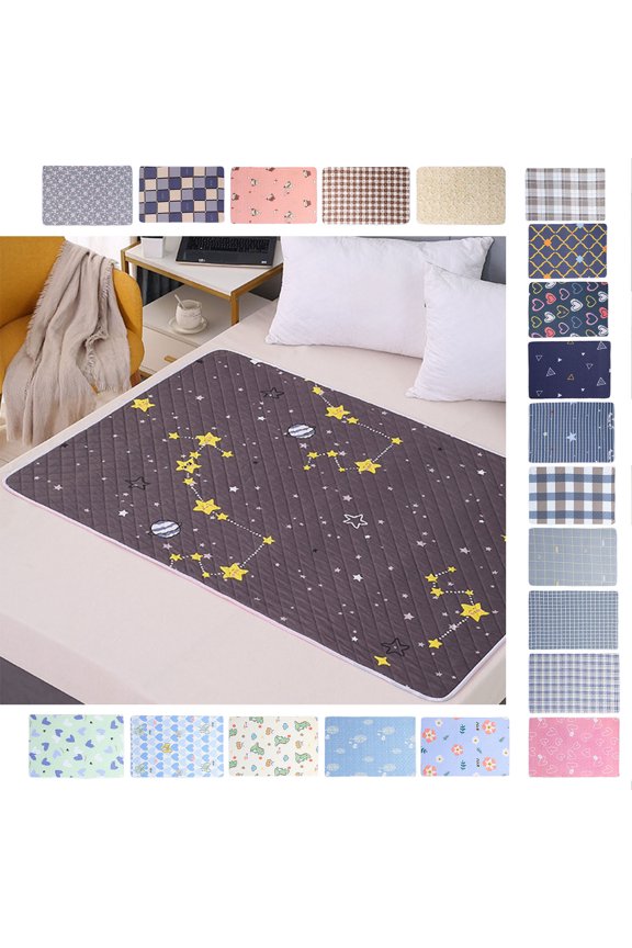 Cotton Incontinence Bed Pads, 39" x 59" Mattress Protector Waterproof Pads for Toddlers Kids Adults Pets Pee Pads and Machine Washable Absorbency