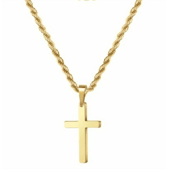 PONPRNGY Cross Necklace for Women Trendy - Dainty Gold Plated Cross Necklace Non Tarnish Waterproof Trendy Cute Simple Small Necklaces Easter Christian Religious Faith Jewelry Gifts