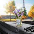thumbnail image 1 of PONPRNGY Cute Mini Blossom in Flower Vase, Fresh Car Ornaments, Car Rearview Mirror Ornaments Funny Dashboard Decorations Kawaii Car Interior Accessories for Women Gifts, 1 of 5