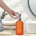 thumbnail image 1 of PONPRNGY Diamond Pattern Glass Soap Dispenser, Kitchen and Bathroom Refillable Soap Dispenser with Rust Resistant Pump for Hand Soap, Lotion Glass Liquid Dispenser, 1 of 6