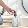 thumbnail image 1 of PONPRNGY Diamond Pattern Glass Soap Dispenser, Kitchen and Bathroom Refillable Soap Dispenser with Rust Resistant Pump for Hand Soap, Lotion Glass Liquid Dispenser, 1 of 6
