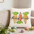 thumbnail image 1 of PONPRNGY Easter Throw Pillow Covers 17x17 1Pc Soft Spring Easter Pillow Covers Easter Bunny Egg Flower Carrot Cushion Covers Pillow Cases for Home Outdoor Sofa Couch Decoration, 1 of 6