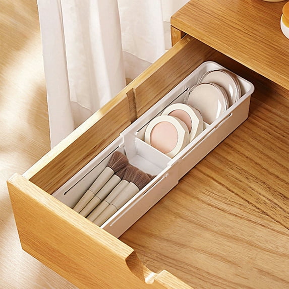 PONPRNGY Expandable Drawer Organizer, Adjustable Drawer Organizer Trays, Drawer Dividers Organizers and Storage for office Supplies, Pens, Makeup,Utensils, Tools, Flatware and Junks
