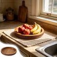thumbnail image 1 of PONPRNGY Farmhouse Round Wooden Beaded Tray, Rustic Decorative Wood Tray for Coffee Table, Kitchen Centerpiece, Serving Snacks, 1 of 7