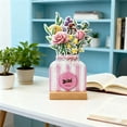thumbnail image 1 of PONPRNGY Flowers Desk Calendar 2026, Creative Flower Desk Calendar with Wooden Base, Vase Shaped New Year Monthly Calendar Planner, Standing Flip Decorative Flower Calendar for Home office, 1 of 5