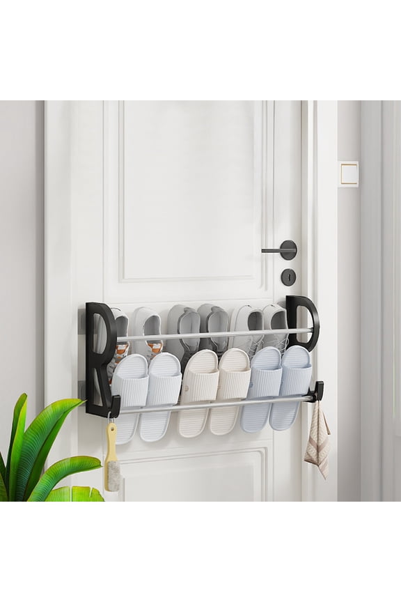 Hanging Shoe Rack for RV, Wall Shoe Rack with Sticky Adhesive Strips Slim Shoe Organizer Space Saving Wall Mounted Shoe Shelf for Camper