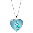 thumbnail image 1 of PONPRNGY Heart Necklace for Women Love Heart Butterfly Pendant Necklaces Birthstones Necklace Jewelry Valentine's Day Mother's Day Gift for Her Mom, 1 of 4