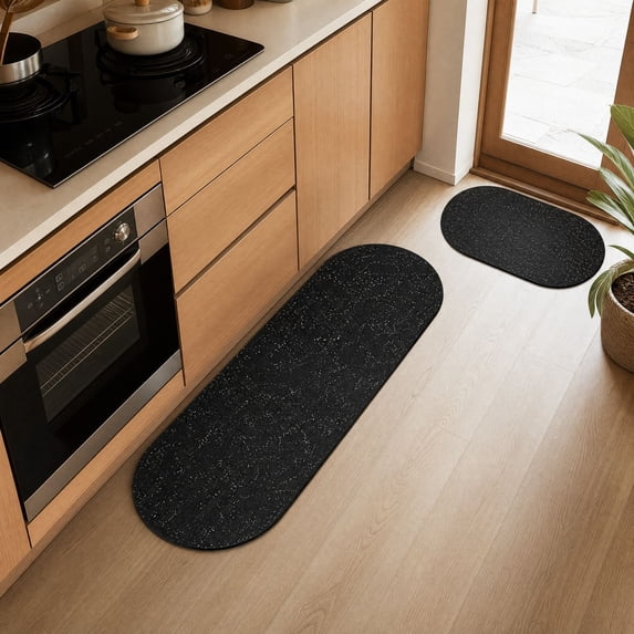 PONPRNGY Kitchen Rugs Set of 2, Kitchen Mats for Floor, Non Slip Washable Kitchen Runner Rugs, Easy to Clean