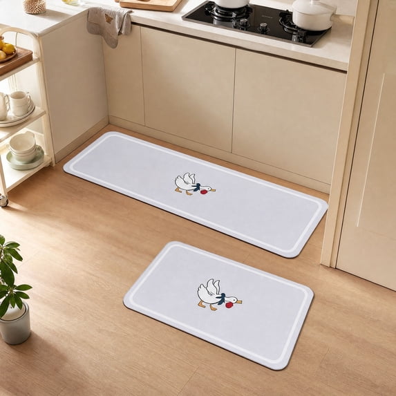 PONPRNGY Kitchen Rugs Set of 2, Kitchen Mats for Floor, Non Slip Washable Kitchen Runner Rugs, Easy to Clean
