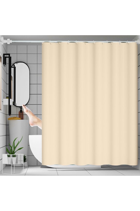Modern Shower Curtain, Solid Color Shower Curtain Waterproof Polyester for Bathroom, 71 x 71 Inches
